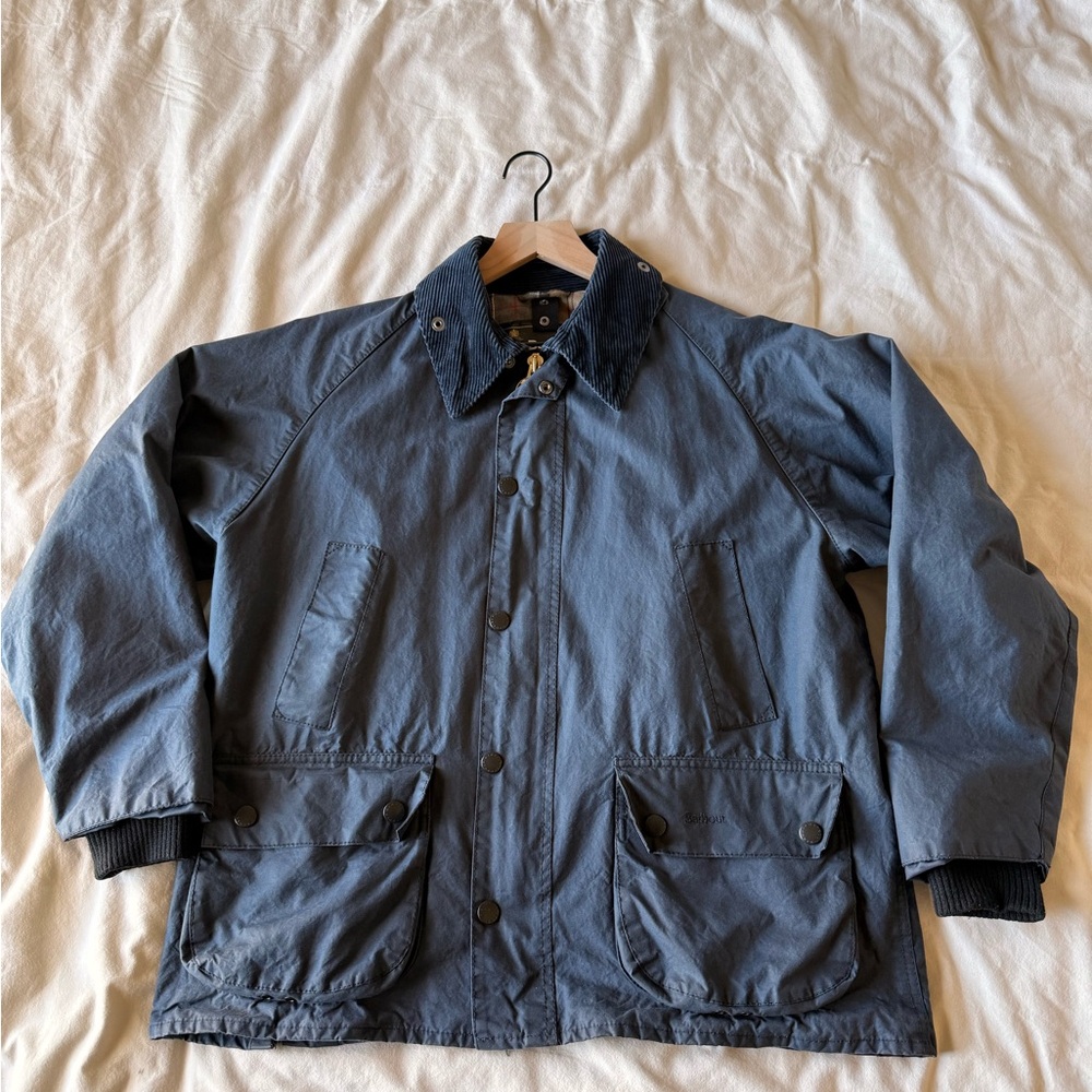 Barbour Bedale Wax Jacket - Classic Navy, Size 40